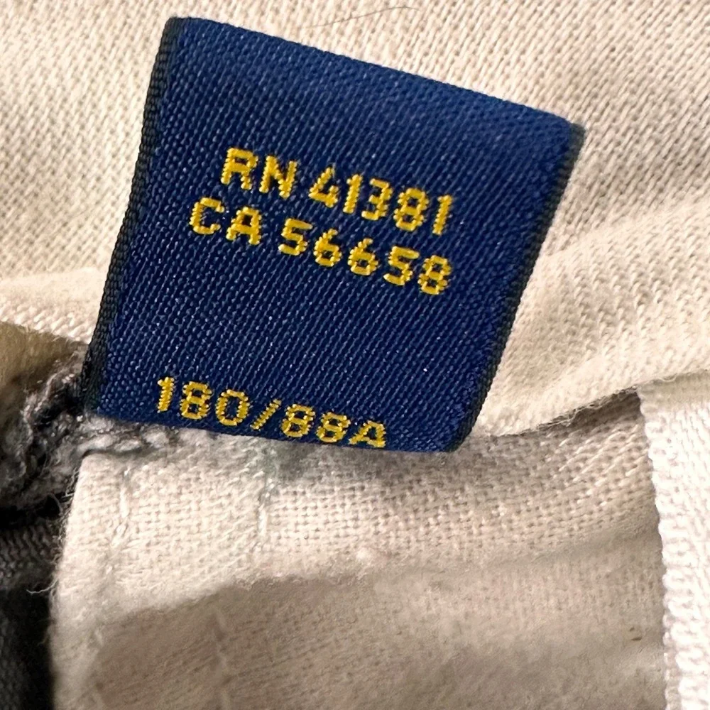 Polo Ralph Lauren Mens Classic Cotton Twill Chino Pants Gray 34/34 Straight Leg